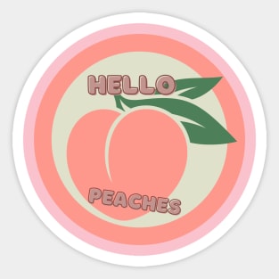 Hello Peaches! Sticker